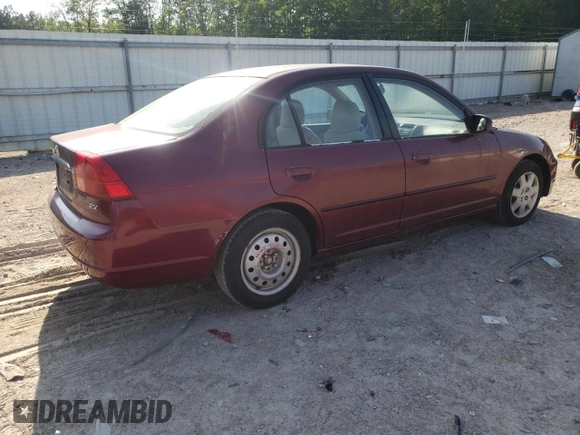 2002 Honda Civic EX with VIN 2HGES26742H561320, listed as a Copart auction lot 54975895 with 102,177 mi miles and Clean Title. Bid and sale history available at DreamBid. Image 3.