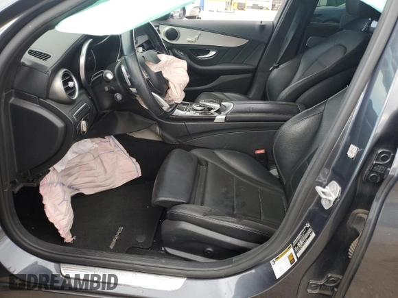 2015 Mercedes-Benz C 300 with VIN 55SWF4JB8FU086246, listed as a Copart auction lot 55706575 with Not Provided miles and Salvage Title. Bid and sale history available at DreamBid. Image 7.