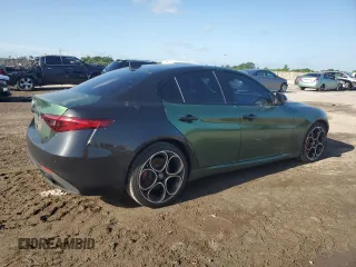 2022 Alfa Romeo Giulia Ti with VIN ZARFAMBNXN7665497, listed as a Copart auction lot 67364074 with 19,224 mi miles and Salvage Title. Bid and sale history available at carsss.com. Image 3.