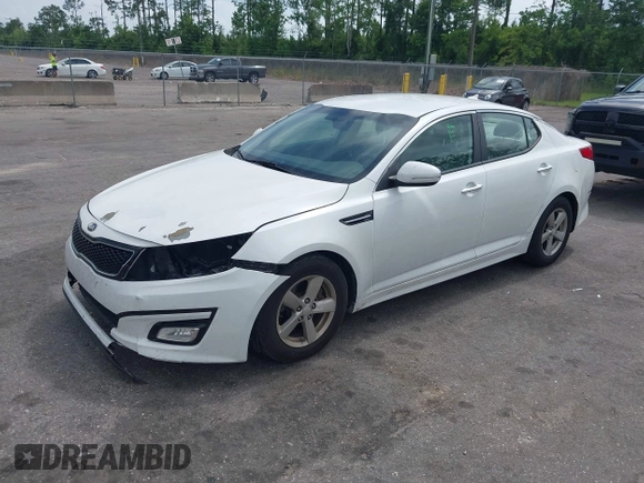 2015 Kia Optima LX with VIN 5XXGM4A71FG504439, listed as a IAAI auction lot 42470149 with 142,076 mi miles and . Bid and sale history available at DreamBid. Image 2.