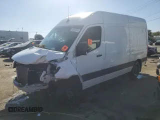 2023 Mercedes-Benz Sprinter Cargo with VIN W1Y4KBHY9PT145169, listed as a Copart auction lot 73496874 with 17,555 mi miles and Salvage Title. Bid and sale history available at carsss.com. Image 1.