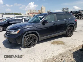 2021 Volkswagen Atlas SE with VIN 1V2WR2CA2MC575199, listed as a Copart auction lot 54933665 with 101,709 mi miles and Salvage title. Bid and sale history available at DreamBid. Image 1.