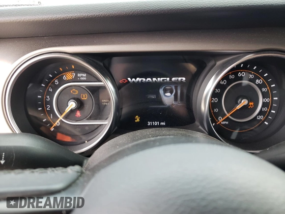 2020 Jeep Wrangler Willys with VIN 1C4GJXAN3LW335320, listed as a Copart auction lot 58863454 with 31,101 mi miles and Non repairable. Bid and sale history available at DreamBid. Image 9.