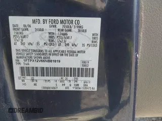 2006 Ford F-150 XL with VIN 1FTPX12V66NB81819, listed as a IAAI auction lot 42149966 with Not provided miles and . Bid and sale history available at DreamBid. Image 9.