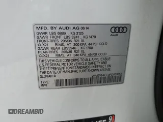 2015 Audi Q7 S line Prestige with VIN WA1DGAFE9FD001651, listed as a Copart auction lot 56538305 with 152,148 mi miles and Clean title. Bid and sale history available at DreamBid. Image 13.