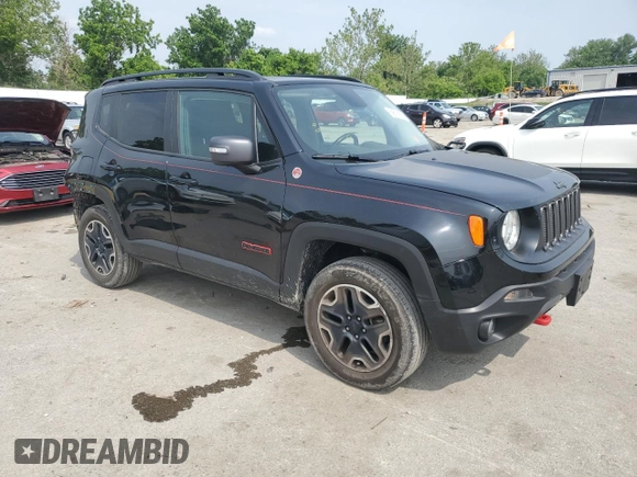 2016 Jeep Renegade Trailhawk with VIN ZACCJBCTXGPC79747, listed as a Copart auction lot 59578285 with 60,718 mi miles and Salvage title. Bid and sale history available at DreamBid. Image 4.