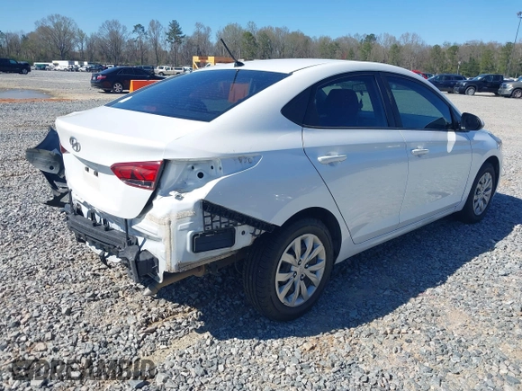 2019 Hyundai Accent SE with VIN 3KPC24A30KE049717, listed as a IAAI auction lot 41792523 with 58,576 mi miles. Bid and sale history available at carsss.com. Image 4.