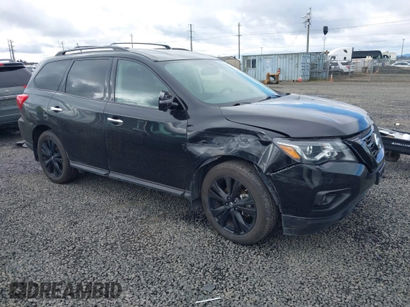 2018 Nissan Pathfinder SL with VIN 5N1DR2MM2JC642120, listed as a IAAI auction lot 41806544 with 68,279 mi miles. Bid and sale history available at carsss.com. Image 1.