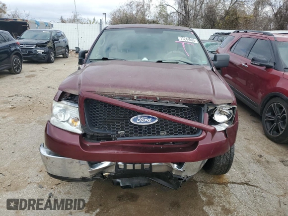 2005 Ford F-150 XL with VIN 1FTPX12595KD30384, listed as a Copart auction lot 77244603 with 170,086 mi miles and Salvage title. Bid and sale history available at DreamBid. Image 5.