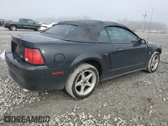 2001 Ford Mustang Deluxe with VIN 1FAFP444X1F212256, listed as a Copart auction lot 50162345 with 157,638 mi miles and Salvage Title. Bid and sale history available at carsss.com. Image 3.