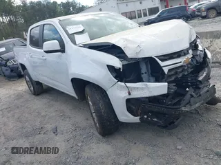 2021 Chevrolet Colorado 2WD LT z VIN 1GCGSCEN4M1127011, wystawiony jako IAAI lot #41953530 z przebiegiem 91 418 mil mil oraz . Historia ofert i sprzedaży dostępna na DreamBid. Obrazek 1.
