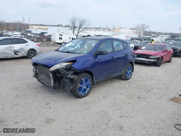 2010 Hyundai Tucson GLS with VIN KM8JT3AC5AU076647, listed as a IAAI auction lot 41694684 with NaN miles. Bid and sale history available at carsss.com. Image 2.