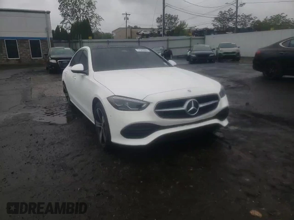 2025 Mercedes-Benz C 300 with VIN W1KAF4HB4SR240981, listed as a Copart auction lot 57949665 with 1,179 mi miles and Salvage title. Bid and sale history available at DreamBid. Image 13.