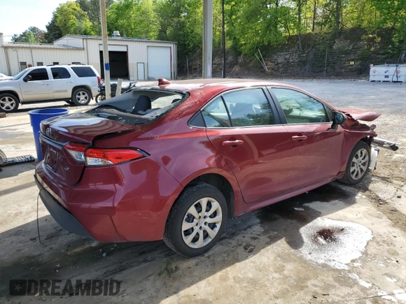 2024 Toyota Corolla LE with VIN 5YFB4MDE1RP171885, listed as a Copart auction lot 52511785 with 29,589 mi miles and Clean Title. Bid and sale history available at carsss.com. Image 3.