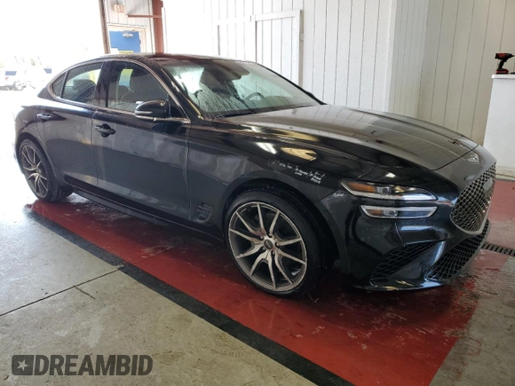 2023 Genesis G70 2.0T with VIN KMTG34TA8PU128993, listed as a Copart auction lot 72063714 with 24,629 mi miles and Clean Title. Bid and sale history available at DreamBid. Image 4.