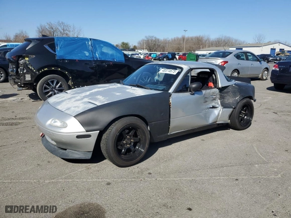 1991 Mazda MX-5 Miata Special Edition with VIN JM1NA3510M1221829, listed as a Copart auction lot 48374675 with 175,617 mi miles and Salvage Title. Bid and sale history available at carsss.com. Image 1.