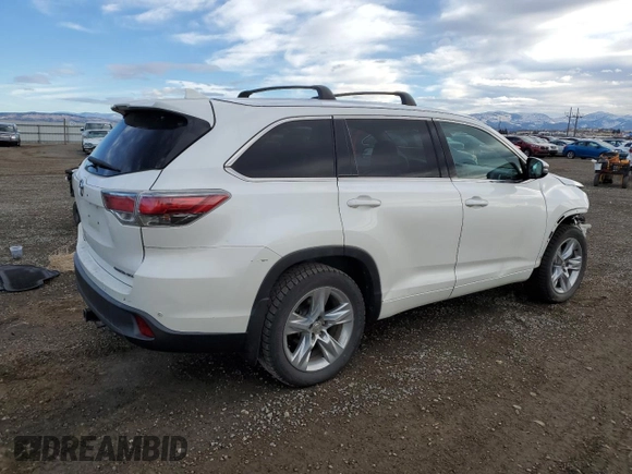 2015 Toyota Highlander Limited z VIN 5TDDKRFH2FS199751, wystawiony jako Copart lot #85231704 z przebiegiem 159 794 mil mil oraz Szkoda całkowita • Salvage title. Historia ofert i sprzedaży dostępna na DreamBid. Obrazek 3.