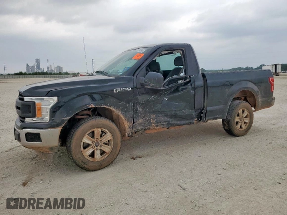2018 Ford F-150 XL with VIN 1FTMF1CB9JKC79358, listed as a Copart auction lot 57774995 with 112,543 mi miles and Salvage title. Bid and sale history available at DreamBid. Image 1.