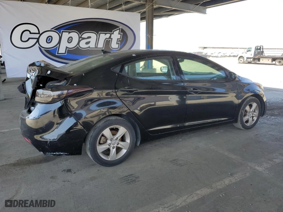2013 Hyundai Elantra Limited with VIN KMHDH4AE6DU715211, listed as a Copart auction lot 53557905 with 197,823 mi miles and Salvage Title. Bid and sale history available at carsss.com. Image 3.