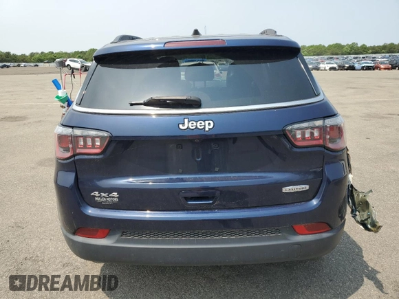 2019 Jeep Compass Latitude with VIN 3C4NJDBB3KT646082, listed as a Copart auction lot 60511205 with 41,096 mi miles and Salvage title. Bid and sale history available at DreamBid. Image 6.