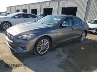 2021 Infiniti Q50 Luxe with VIN JN1EV7BR3MM752434, listed as a Copart auction lot 61428725 with 37,533 mi miles and Salvage title. Bid and sale history available at DreamBid. Image 1.