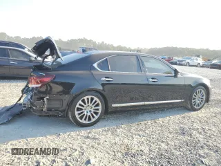 2015 Lexus LS 460 L with VIN JTHGL1EF9F5053850, listed as a Copart auction lot 69187144 with 111,791 mi miles and Salvage title. Bid and sale history available at DreamBid. Image 3.