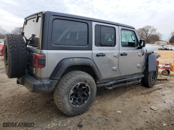 2019 Jeep Wrangler Unlimited Sport S with VIN 1C4HJXDG5KW681370, listed as a Copart auction lot 43357195 with 87,061 mi miles and Salvage Title. Bid and sale history available at carsss.com. Image 3.