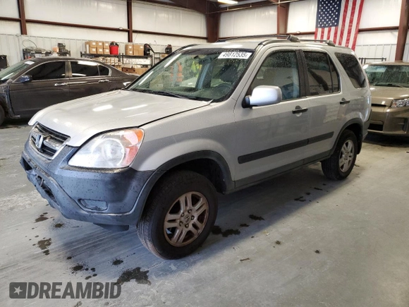 2002 Honda CR-V EX with VIN SHSRD78812U004361, listed as a Copart auction lot 49812535 with 216,756 mi miles and Salvage Title. Bid and sale history available at carsss.com. Image 1.