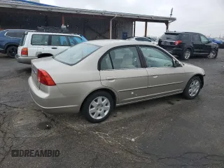 2001 Honda Civic EX with VIN 1HGES257X1L048799, listed as a Copart auction lot 51830975 with 201,051 mi miles and Salvage Title. Bid and sale history available at carsss.com. Image 3.