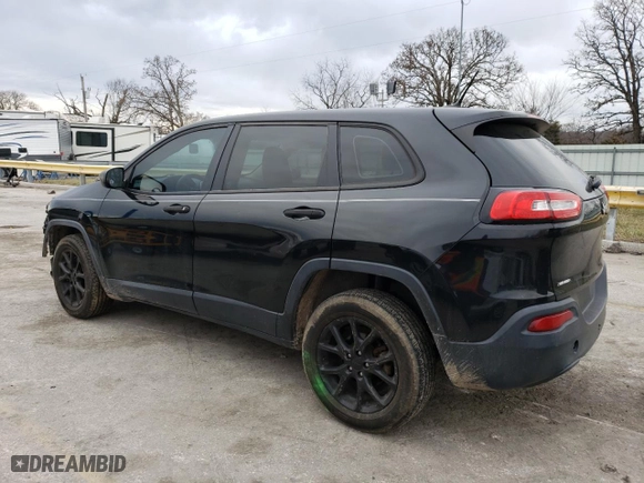 2015 Jeep Cherokee Sport with VIN 1C4PJLABXFW658315, listed as a Copart auction lot 89092405 with 142,382 mi miles and Salvage Title. Bid and sale history available at carsss.com. Image 2.