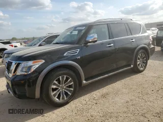 2018 Nissan Armada SV z VIN JN8AY2ND4J9060059, wystawiony jako Copart lot #52870495 z przebiegiem 86 168 mil mil oraz Czysty tytuł • Clean title. Historia ofert i sprzedaży dostępna na DreamBid. Obrazek 1.