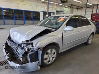 2007 Kia Spectra EX z VIN KNAFE121975402746, wystawiony jako Copart lot #59907165 z przebiegiem 174 224 mil mil oraz Szkoda całkowita • Salvage title. Historia ofert i sprzedaży dostępna na DreamBid. Obrazek 1.