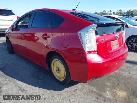 2010 Toyota Prius II with VIN JTDKN3DU0A0020971, listed as a IAAI auction lot 41840570 with 121,155 mi miles. Bid and sale history available at carsss.com. Image 3.