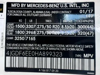 2017 Mercedes-Benz GLS 450 with VIN 4JGDF6EE0HA899323, listed as a Copart auction lot 53924735 with 164,573 mi miles and Non Repairable. Bid and sale history available at DreamBid. Image 14.