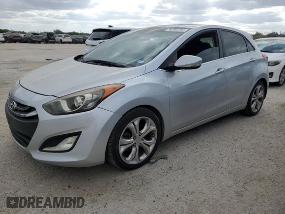 2013 Hyundai Elantra GT with VIN KMHD35LEXDU120945, listed as a Copart auction lot 76704754 with 107,043 mi miles and Salvage Title. Bid and sale history available at carsss.com. Image 1.