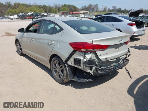 2017 Hyundai Elantra Limited with VIN 5NPD84LF1HH075595, listed as a IAAI auction lot 41899349 with 125,051 mi miles. Bid and sale history available at carsss.com. Image 3.