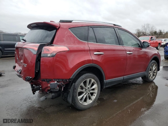 2018 Toyota RAV4 Limited with VIN JTMDFREV8JD224068, listed as a Copart auction lot 49864785 with 56,595 mi miles and Salvage Title. Bid and sale history available at carsss.com. Image 3.