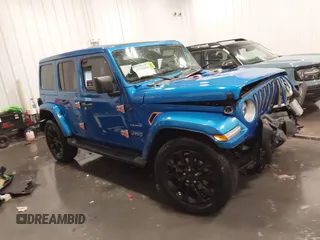 2021 Jeep Wrangler Unlimited Sahara with VIN 1C4JJXP66MW749506, listed as a IAAI auction lot 41321681 with 75,787 mi miles and . Bid and sale history available at DreamBid. Image 1.