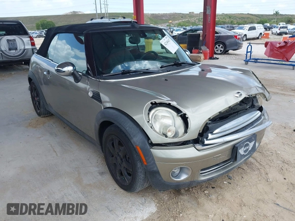 2010 MINI Convertible with VIN WMWMR3C52ATU97825, listed as a IAAI auction lot 42349417 with 64,045 mi miles and . Bid and sale history available at DreamBid. Image 1.