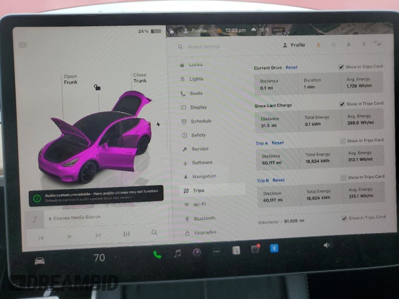 2022 Tesla Model Y Performance with VIN 7SAYGDEF8NF514662, listed as a Copart auction lot 60230305 with 81,926 mi miles and Salvage title. Bid and sale history available at DreamBid. Image 9.