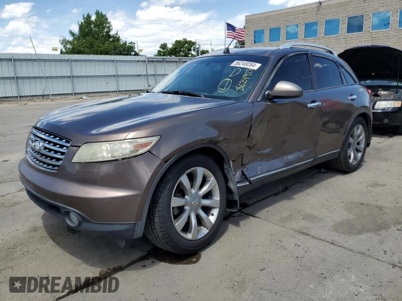 2004 Infiniti FX35 with VIN JNRAS08WX4X225689, listed as a Copart auction lot 56249284 with 175,719 mi miles and Salvage Title. Bid and sale history available at carsss.com. Image 1.