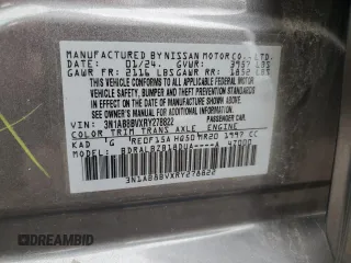 2024 Nissan Sentra S z VIN 3N1AB8BVXRY278822, wystawiony jako Copart lot #55658075 z przebiegiem 24 809 mil mil oraz Szkoda całkowita • Salvage title. Historia ofert i sprzedaży dostępna na DreamBid. Obrazek 13.