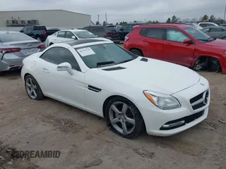 2014 Mercedes-Benz SLK 250 with VIN WDDPK4HA7EF081313, listed as a IAAI auction lot 41520329 with 53,031 mi miles and . Bid and sale history available at DreamBid. Image 1.
