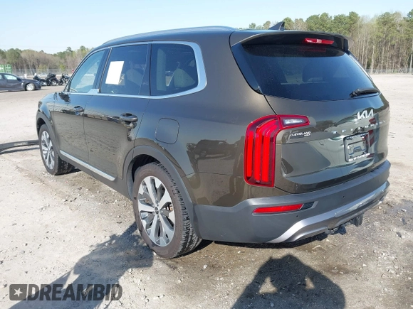 2022 Kia Telluride EX with VIN 5XYP34HCXNG289594, listed as a IAAI auction lot 41812433 with 91,110 mi miles and . Bid and sale history available at DreamBid. Image 3.