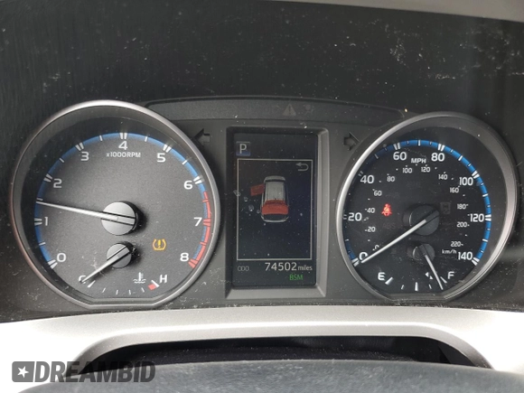 2018 Toyota RAV4 XLE with VIN JTMWFREV1JJ742694, listed as a Copart auction lot 51093695 with 74,502 mi miles and Salvage Title. Bid and sale history available at DreamBid. Image 9.