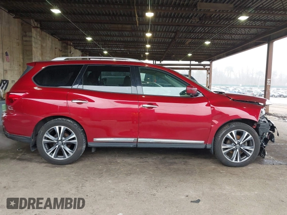 2019 Nissan Pathfinder S z VIN 5N1DR2MM5KC592248, wystawiony jako IAAI lot #41913415 z przebiegiem 83 024 mil mil oraz . Historia ofert i sprzedaży dostępna na DreamBid. Obrazek 13.