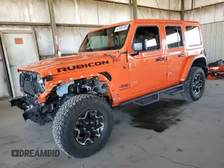 2023 Jeep Wrangler Rubicon with VIN 1C4HJXFG8PW659139, listed as a Copart auction lot 42084165 with 20,033 mi miles and Salvage Title. Bid and sale history available at DreamBid. Image 1.