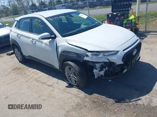 2019 Hyundai Kona SE with VIN KM8K1CAA1KU379581, listed as a IAAI auction lot 41998445 with 64,659 mi miles. Bid and sale history available at carsss.com. Image 1.