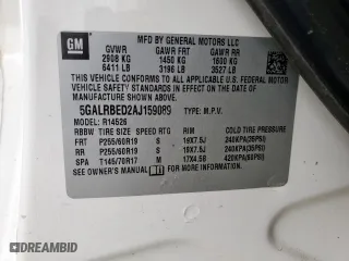 2010 Buick Enclave CXL w/1XL with VIN 5GALRBED2AJ159089, listed as a Copart auction lot 46872455 with 0 mi miles and Non Repairable. Bid and sale history available at carsss.com. Image 12.