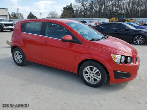 2013 Chevrolet Sonic LT with VIN 1G1JC6SH8D4196861, listed as a Copart auction lot 47163945 with 122,461 mi miles and Salvage Title. Bid and sale history available at carsss.com. Image 4.